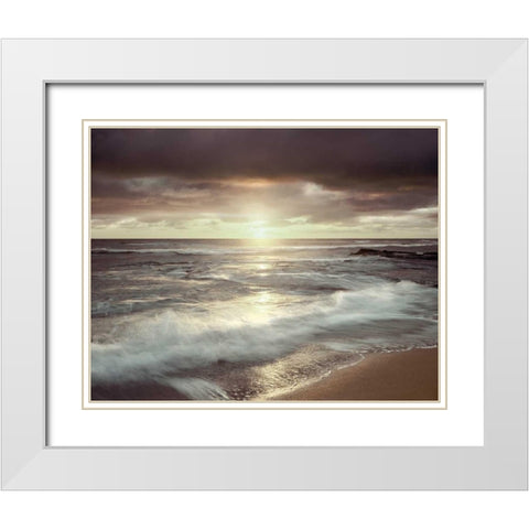 Friday Night White Modern Wood Framed Art Print with Double Matting by Delimont, Danita