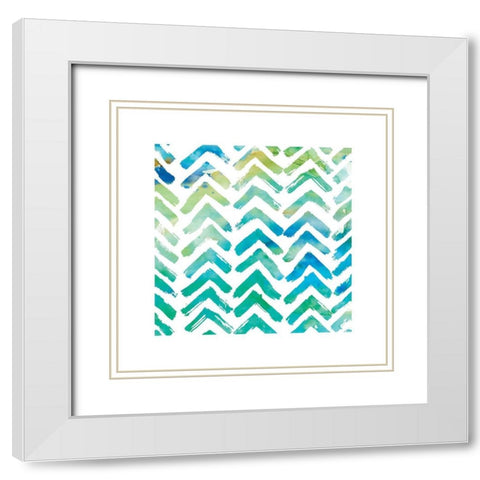 Amalfi Breeze III White Modern Wood Framed Art Print with Double Matting by Robinson, Carol