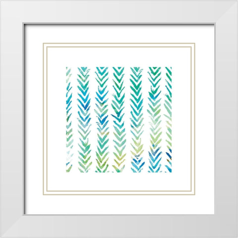 Amalfi Breeze IV White Modern Wood Framed Art Print with Double Matting by Robinson, Carol