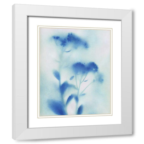 Misty Meadow Flowers White Modern Wood Framed Art Print with Double Matting by Craven, Katrina