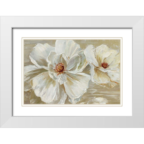 Bloomin Beauties White Modern Wood Framed Art Print with Double Matting by Swatland, Sally