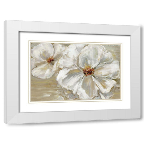 Bloomin Beauties White Modern Wood Framed Art Print with Double Matting by Swatland, Sally