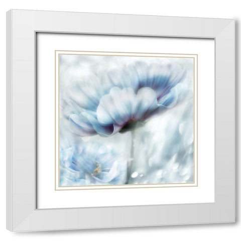 Feeling of Blue II White Modern Wood Framed Art Print with Double Matting by Weisz, Irene