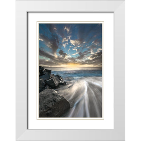 The Magic of White Modern Wood Framed Art Print with Double Matting by Delimont, Danita