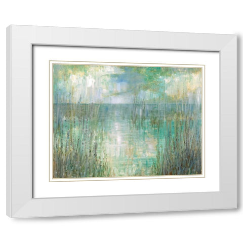 Morning Reflection White Modern Wood Framed Art Print with Double Matting by Manning, Ruane