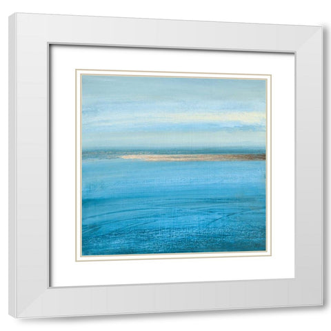 Ocean Currents I White Modern Wood Framed Art Print with Double Matting by Jill, Susan
