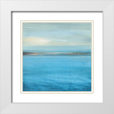 Ocean Currents II White Modern Wood Framed Art Print with Double Matting by Jill, Susan