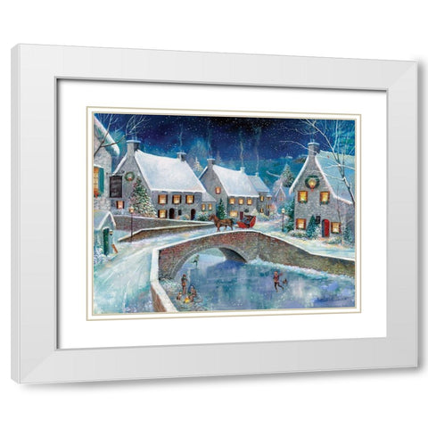 Warm Winter White Modern Wood Framed Art Print with Double Matting by Manning, Ruane
