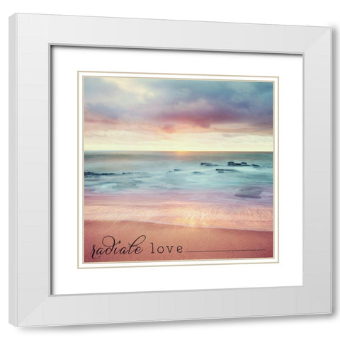 Radiate Love White Modern Wood Framed Art Print with Double Matting by Frank, Christopher Talbot