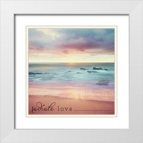 Radiate Love White Modern Wood Framed Art Print with Double Matting by Frank, Christopher Talbot