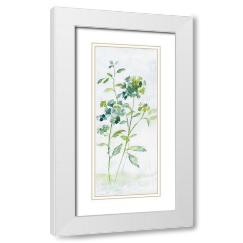 Meadow Silhouette I White Modern Wood Framed Art Print with Double Matting by Nan