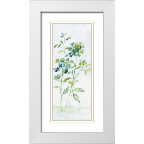 Meadow Silhouette I White Modern Wood Framed Art Print with Double Matting by Nan