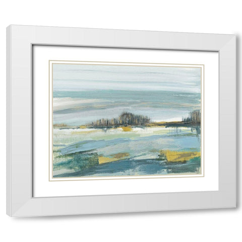 Lewbeach Vista White Modern Wood Framed Art Print with Double Matting by Jill, Susan