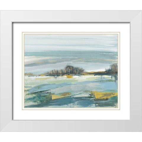 Lewbeach Vista White Modern Wood Framed Art Print with Double Matting by Jill, Susan