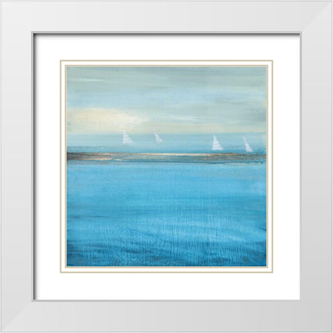 Waiting On The Wind II White Modern Wood Framed Art Print with Double Matting by Jill, Susan