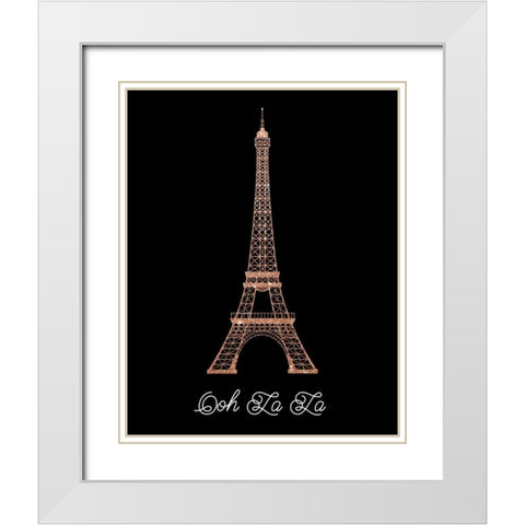 Ooh La La White Modern Wood Framed Art Print with Double Matting by Murray, Amanda