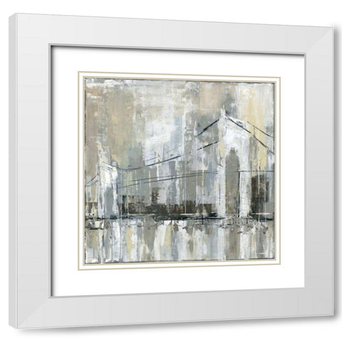 Midtown Bridge I White Modern Wood Framed Art Print with Double Matting by Robinson, Carol