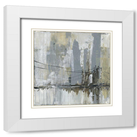 Midtown Bridge II White Modern Wood Framed Art Print with Double Matting by Robinson, Carol