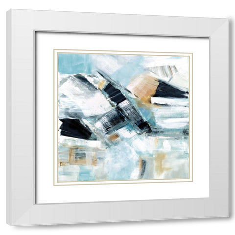 River Dance II White Modern Wood Framed Art Print with Double Matting by Shapiro, Judith