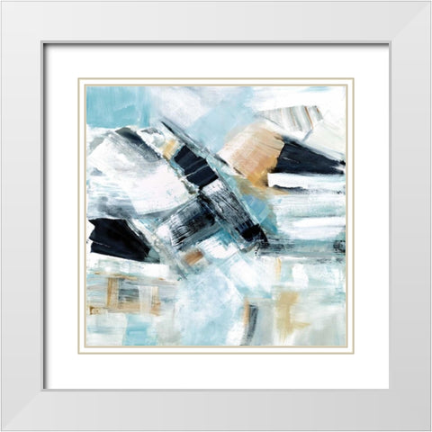River Dance II White Modern Wood Framed Art Print with Double Matting by Shapiro, Judith