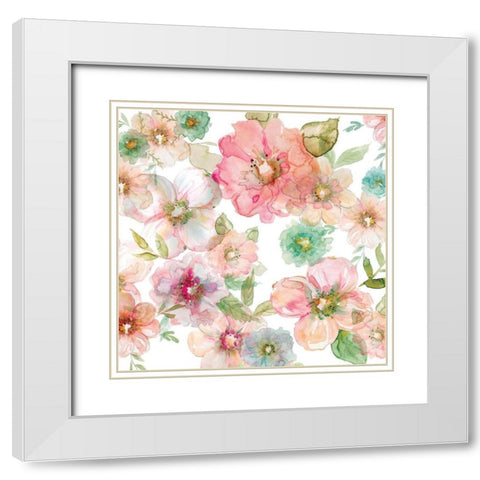 Glory of Spring White Modern Wood Framed Art Print with Double Matting by Robinson, Carol