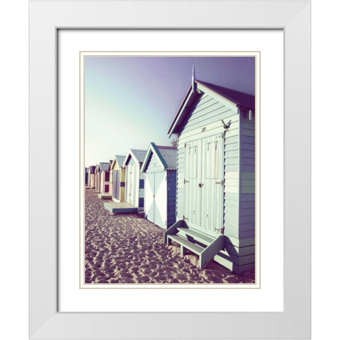 Lee- Beach White Modern Wood Framed Art Print with Double Matting by Delimont, Danita
