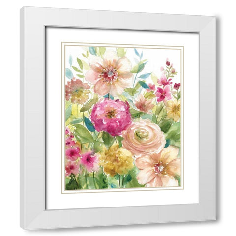 Bloomin Pretty White Modern Wood Framed Art Print with Double Matting by Robinson, Carol