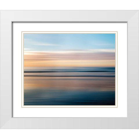 La Jolla Waves White Modern Wood Framed Art Print with Double Matting by Delimont, Danita
