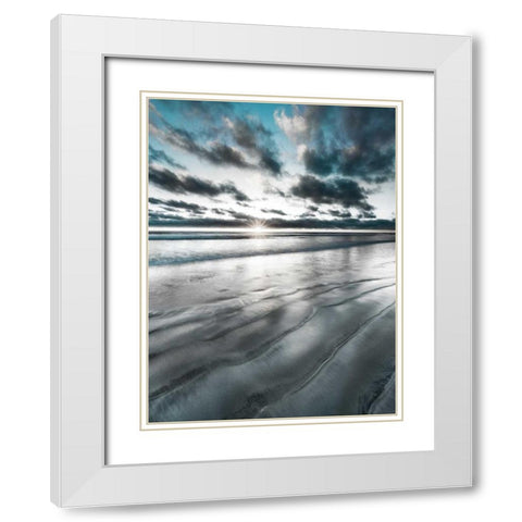 Silver Sun White Modern Wood Framed Art Print with Double Matting by Delimont, Danita