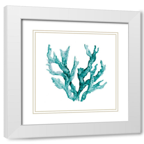 Sea Coral II White Modern Wood Framed Art Print with Double Matting by Robinson, Carol