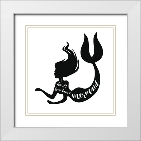 Should Have Been A White Modern Wood Framed Art Print with Double Matting by Murray, Amanda