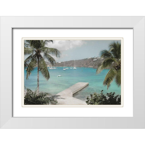 Vacation White Modern Wood Framed Art Print with Double Matting by Nan