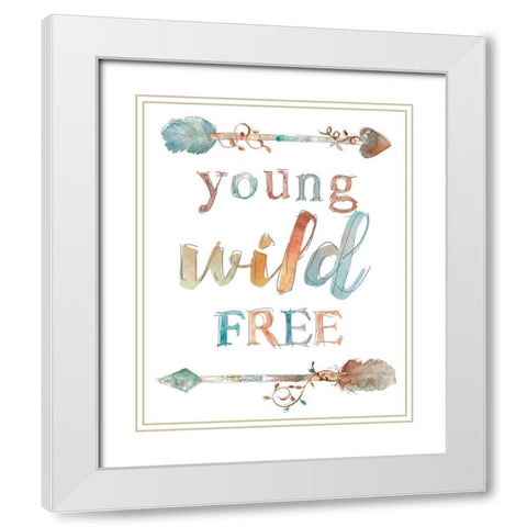 Young Wild Free White Modern Wood Framed Art Print with Double Matting by Robinson, Carol