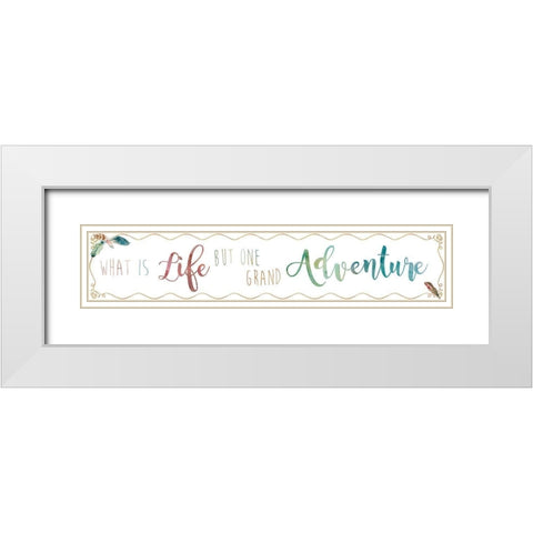 One Grand White Modern Wood Framed Art Print with Double Matting by Robinson, Carol