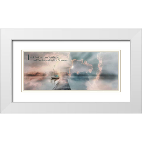 Road Less Traveled White Modern Wood Framed Art Print with Double Matting by Weisz, Irene