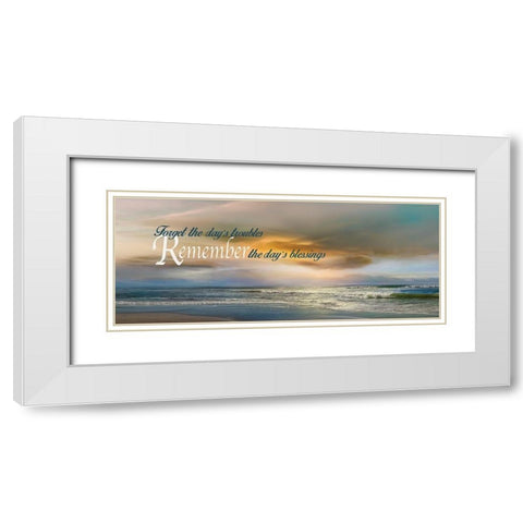 Remember White Modern Wood Framed Art Print with Double Matting by Calascibetta, Mike