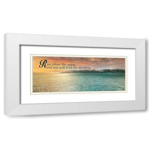 Rise Above White Modern Wood Framed Art Print with Double Matting by Calascibetta, Mike