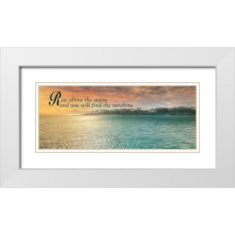 Rise Above White Modern Wood Framed Art Print with Double Matting by Calascibetta, Mike