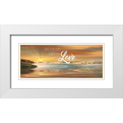 Louder Than Love White Modern Wood Framed Art Print with Double Matting by Calascibetta, Mike