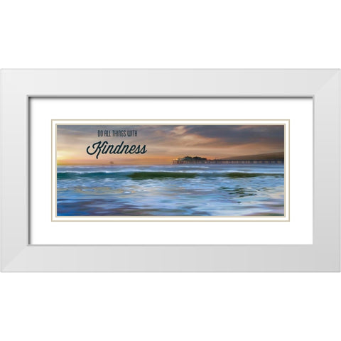 Kindness White Modern Wood Framed Art Print with Double Matting by Calascibetta, Mike