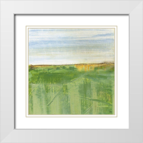 Distant Horizon I White Modern Wood Framed Art Print with Double Matting by Jill, Susan