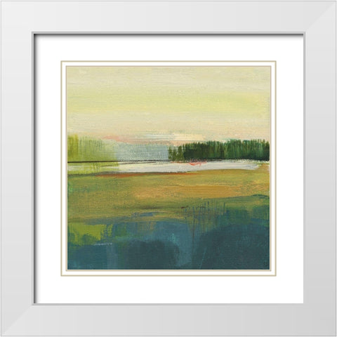Way to Woodstock II White Modern Wood Framed Art Print with Double Matting by Jill, Susan