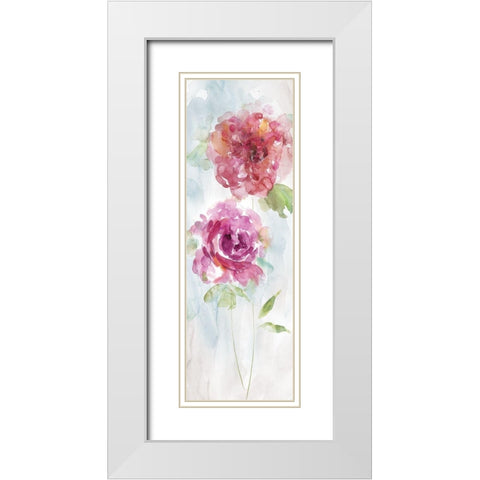 Watercolor Stems White Modern Wood Framed Art Print with Double Matting by Robinson, Carol