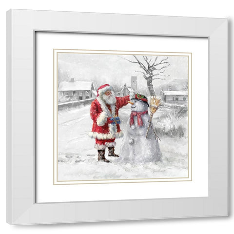 Festive Frosty White Modern Wood Framed Art Print with Double Matting by Corti, Marcello