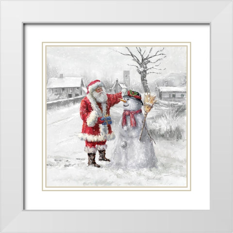 Festive Frosty White Modern Wood Framed Art Print with Double Matting by Corti, Marcello