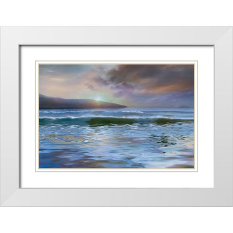 Western Light White Modern Wood Framed Art Print with Double Matting by Calascibetta, Mike
