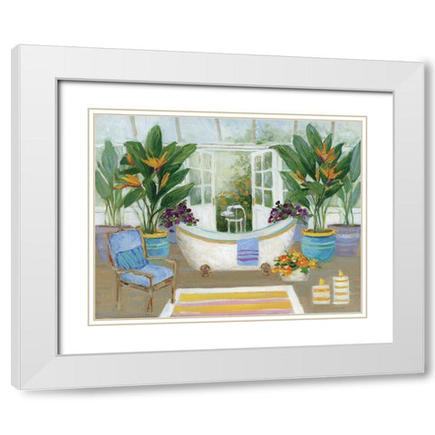 Tropical Island White Modern Wood Framed Art Print with Double Matting by Swatland, Sally