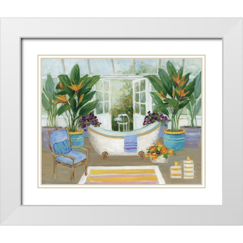 Tropical Island White Modern Wood Framed Art Print with Double Matting by Swatland, Sally