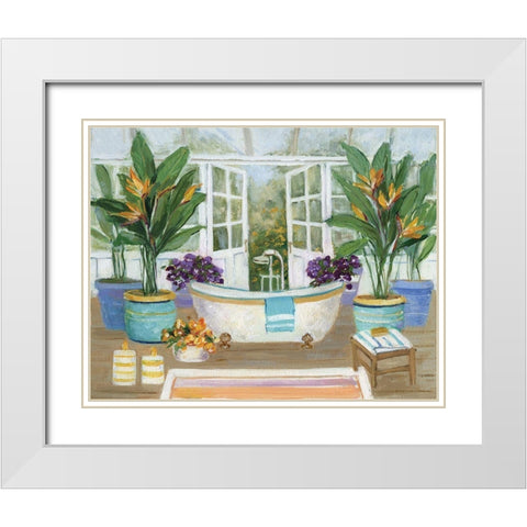 Tropical Island White Modern Wood Framed Art Print with Double Matting by Swatland, Sally