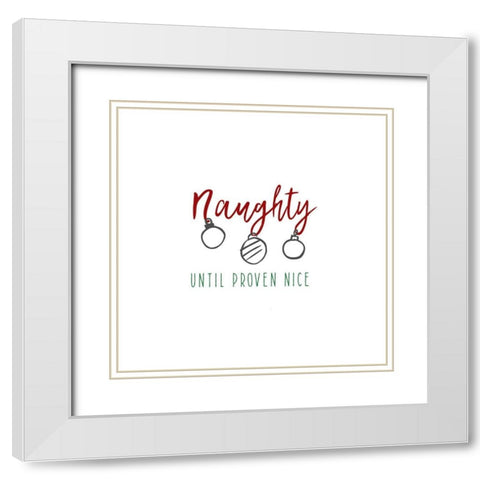 Naughty White Modern Wood Framed Art Print with Double Matting by Murray, Amanda
